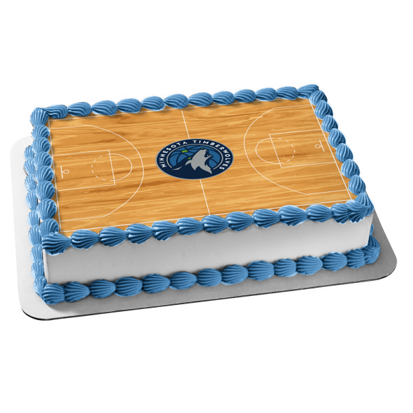Minnesota Timberwolves Basketball Court Minneapolis Minnesota Edible Cake Topper Image ABPID00502