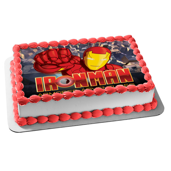 Ironman Armored Adventures Marvel Edible Cake Topper Image ABPID00520