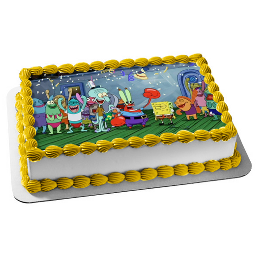 Spongebob Squarepants Krusty Krab Party Edible Cake Topper Image ABPID00612