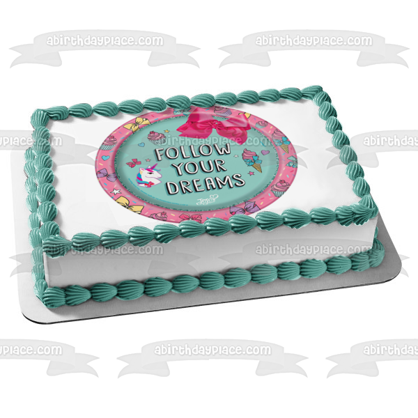 Jojo Siwa Follow Your Dreams Edible Cake Topper Image ABPID00634