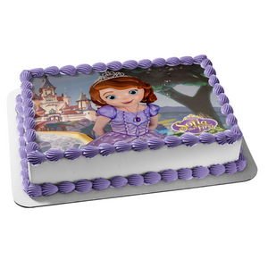 Sofia the First Princess Castle Edible Cake Topper Image ABPID00645