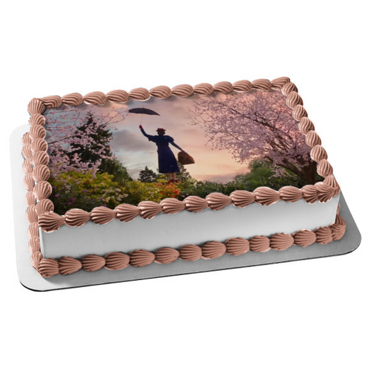Mary Poppins Returns Umbrella Edible Cake Topper Image ABPID00672