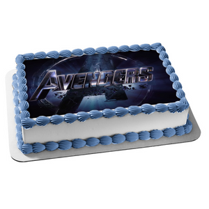 Marvel Comics the Avengers Endgame Logo Edible Cake Topper Image ABPID00683