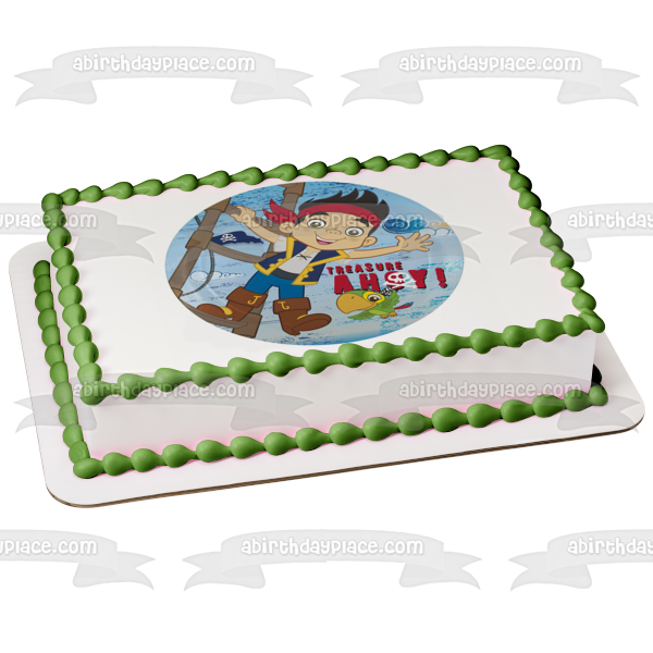 Jake and the Never Land Pirates Treasure Ahoy! Edible Cake Topper Image ABPID00004