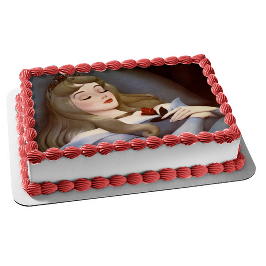 Sleeping Beauty Briar Rose Princess Aurora Edible Cake Topper Image ABPID00059