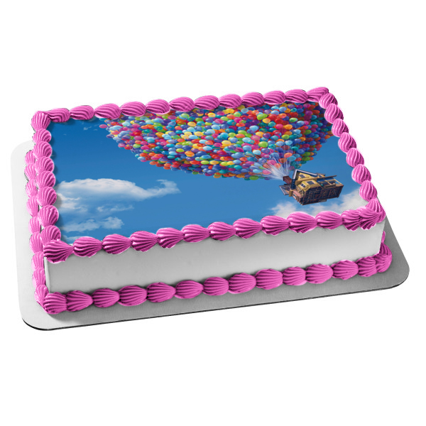 Disney Pixar Up Balloons House Edible Cake Topper Image ABPID05069