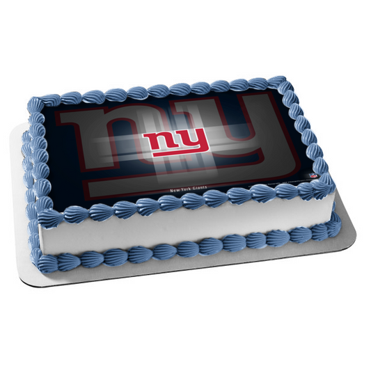 New York Giants Logo NFL Edible Cake Topper Image ABPID08833