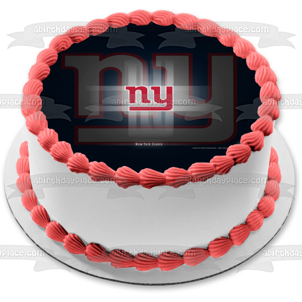 New York Giants Logo NFL Edible Cake Topper Image ABPID08833