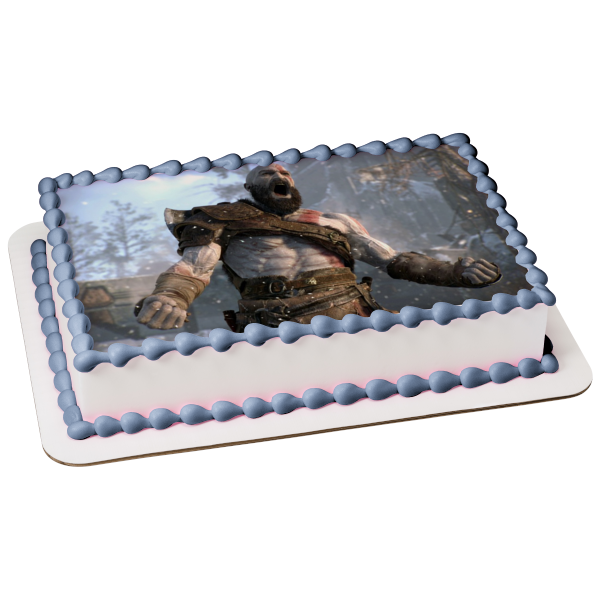 God of War Kratos Video Game Edible Cake Topper Image ABPID00720