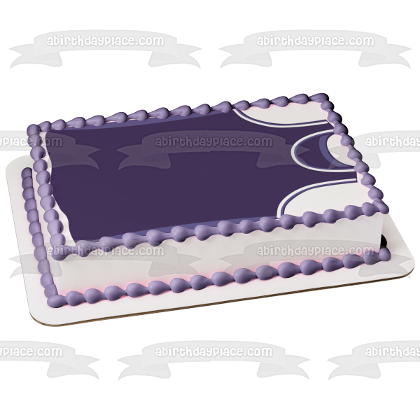 Basketball Jersey Purple White Sports Edible Cake Topper Image ABPID00763