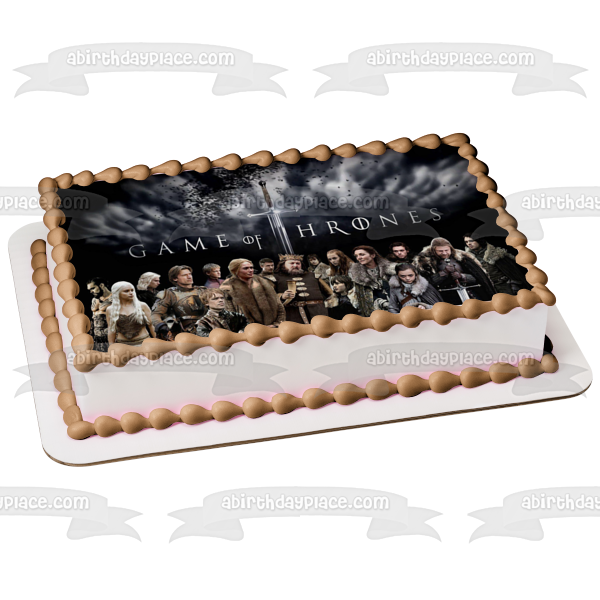Game of Thrones Jamie Lannister Daenarys Tarrigan Arya Stark and Tyrion Lannister Edible Cake Topper Image ABPID00785