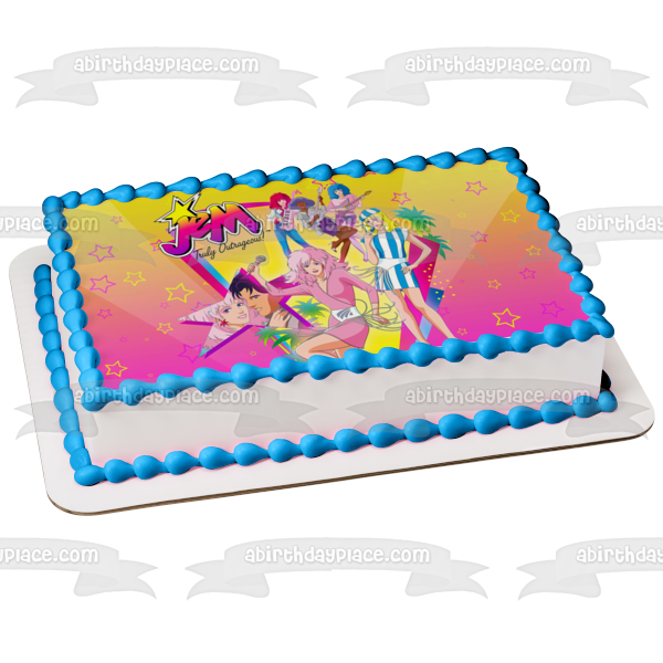 Jem and the Holograms Stars Edible Cake Topper Image ABPID00830