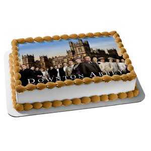 Downtown Abbey Highclere Castle Robert Crawley and Edith Pelham Edible Cake Topper Image ABPID03310