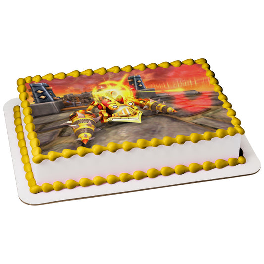 Skylanders Drill Sergeant Rock Path Edible Cake Topper Image ABPID09097