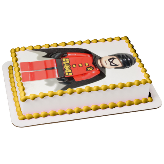 Adorno comestible para tarta LEGO DC Comics, superhéroe Robin, imagen ABPID12285 