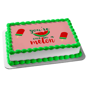 You're One N a Melon Birthday Baby Shower Edible Cake Topper Image ABPID50253