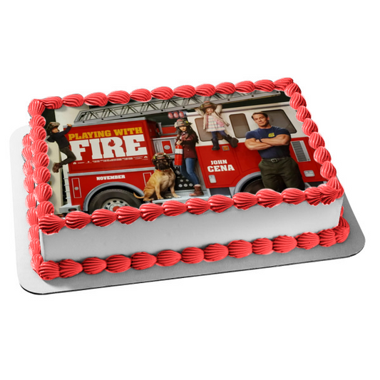 Playing with Fire Movie John Cena Edible Cake Topper Image ABPID50489