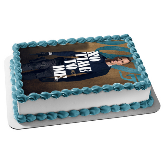 James Bond 007 No Time to Die Movie Poster Edible Cake Topper Image ABPID50886
