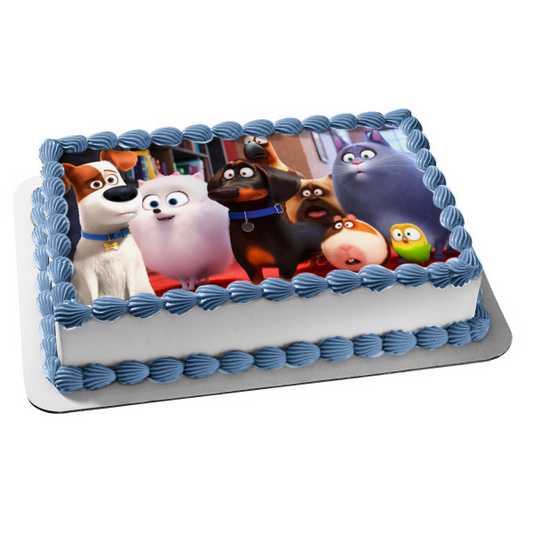 The Secret Life of Pets 2 Chloe Gidget Max Mel Buddy Sweetpea Norman Tiberius Edible Cake Topper Image ABPID51110