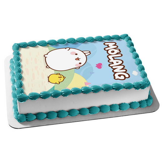 Molang and Piu Piu Edible Cake Topper Image ABPID51160