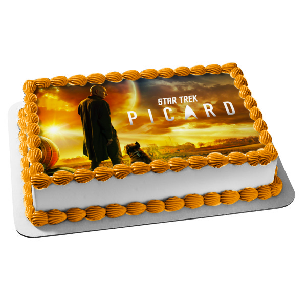 Star Trek Picard Jean-Luc Picard Dog Number One Edible Cake Topper Image ABPID51182