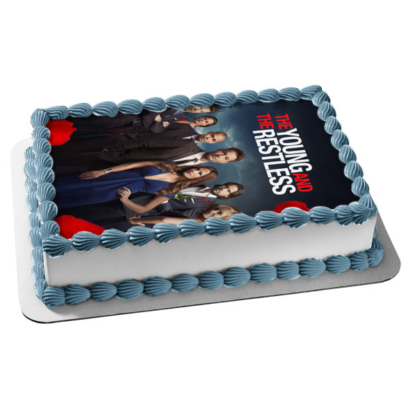 The Young and the Restless Jack Abbott Nicholas Newman Devon Hamilton Avery Bailey Clark Chloe Mitchell Edible Cake Topper Image ABPID51262