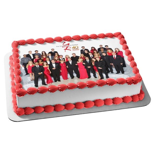 The Young and the Restless Cast Jack Abbott Nicholas Newman Devon Hamilton Avery Bailey Clark Chloe Mitchell Edible Cake Topper Image ABPID51263