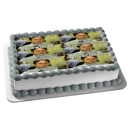 Meme the Office Dwight Schrute - Decoración comestible para tarta con memes surtidos, imagen ABPID51472 