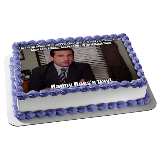Meme the Office Michael Scott Happy Boss's Day Edible Cake Topper Image ABPID51474