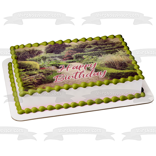 Quiet Garden Sepia Custom Image Topper Edible Cake Topper Image ABPID52348