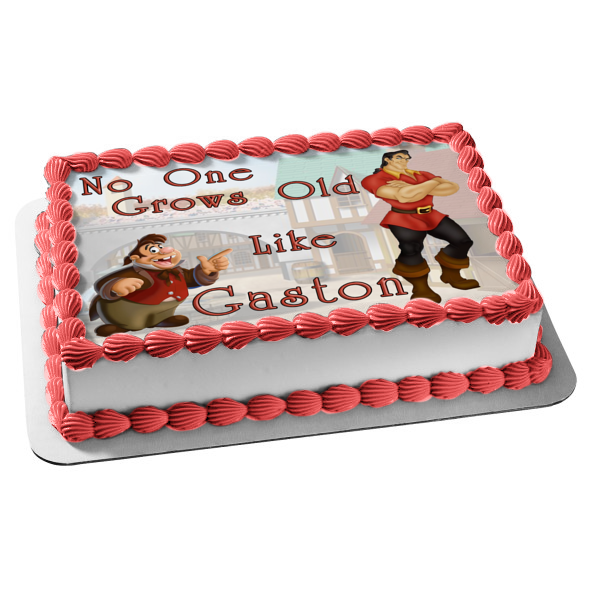 No One Grows Old Like Gaston Beauty and the Beast Inspired Edible Cake