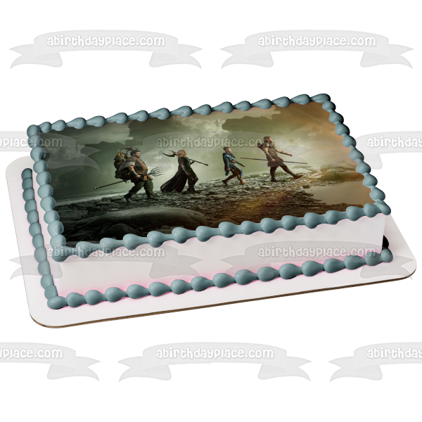 The New Legends of Monkey 2 Tripitaka Pigsy Monkey Sandy Walking with Weapons Edible Cake Topper Image ABPID52379