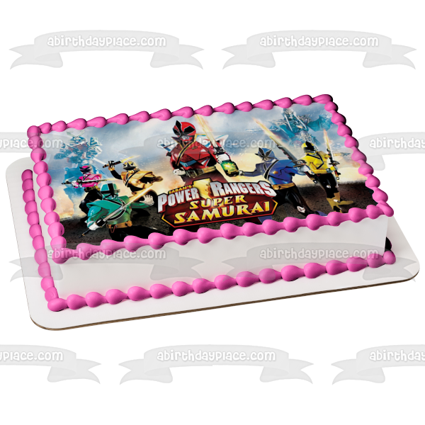 Power Rangers Super Samurai Red Samurai Ranger Edible Cake Topper Image ABPID04408