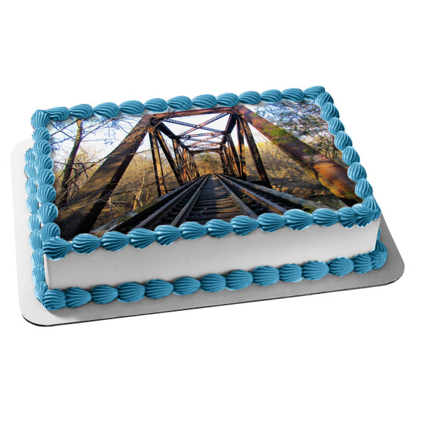 North Carolina Railroad Tracks Railway Bridge Edible Cake Topper Image ABPID52524