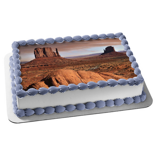 Desert Landscape Edible Cake Topper Image ABPID52547