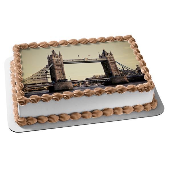 Tower Bridge London, England Edible Cake Topper Image ABPID52550