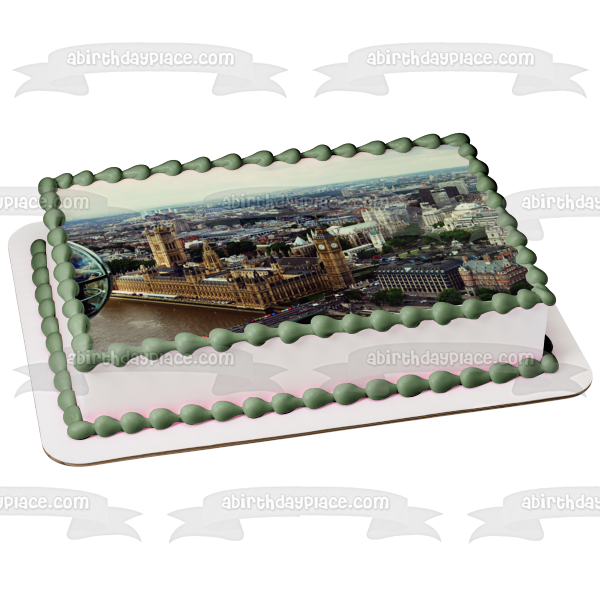 Big Ben Palace of Westminster London, England Edible Cake Topper Image ABPID52557
