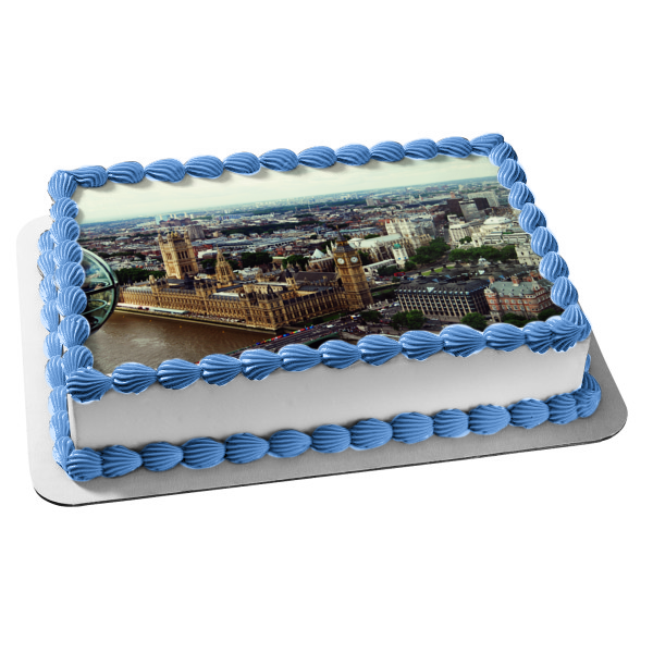 Big Ben Palace of Westminster London, England Edible Cake Topper Image ABPID52557