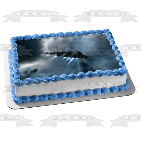 Spacecraft Edible Cake Topper Image ABPID52567