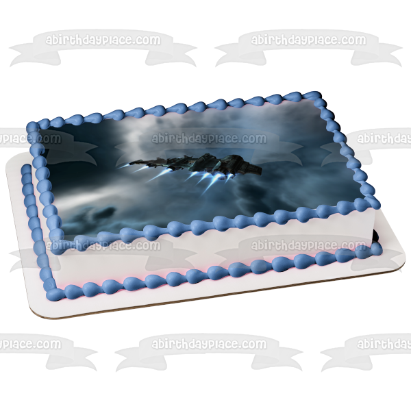 Spacecraft Edible Cake Topper Image ABPID52567