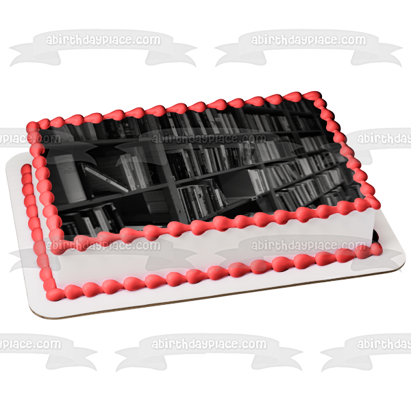 Library Book Shelf Edible Cake Topper Image ABPID52574