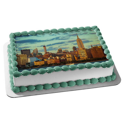 City Buildings Scape Edible Cake Topper Image ABPID52577