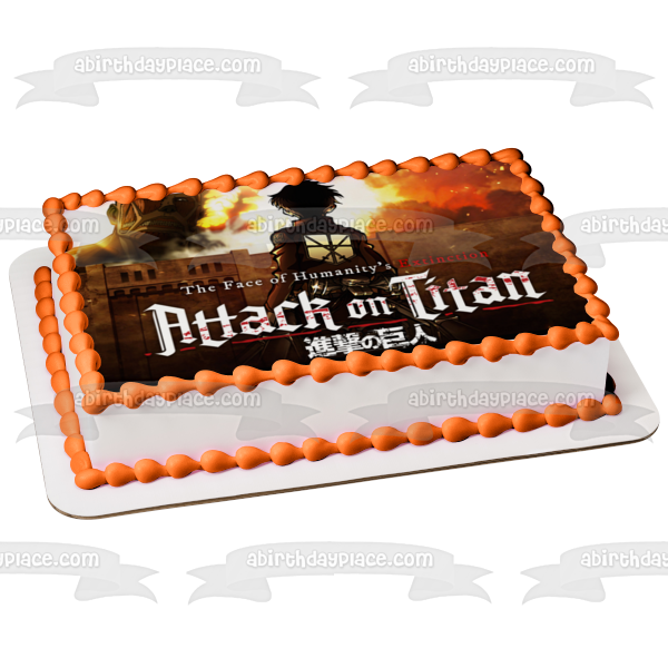 Attack on Titan the Face of Humanity's Extinction Levi Edible Cake Topper Image ABPID27832