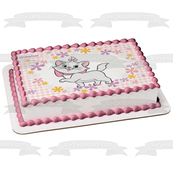 The Aristocats Marie and Flowers Edible Cake Topper Image ABPID05785