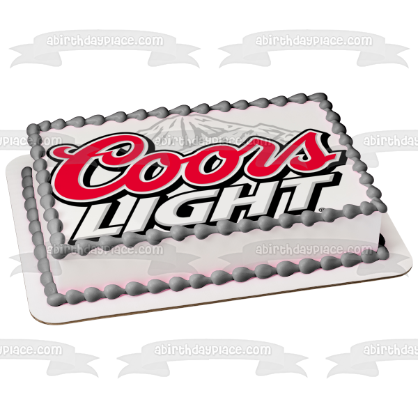 Coors Light Loto White Mountain Edible Cake Topper Image ABPID11382