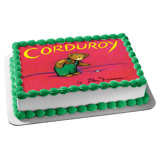 Corduroy Don Freeman Teddy Bear Edible Cake Topper Image ABPID04012