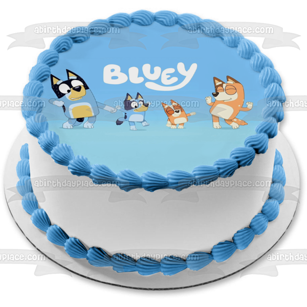 Bluey Mum Dad Chilli Edible Cake Topper Image ABPID52105