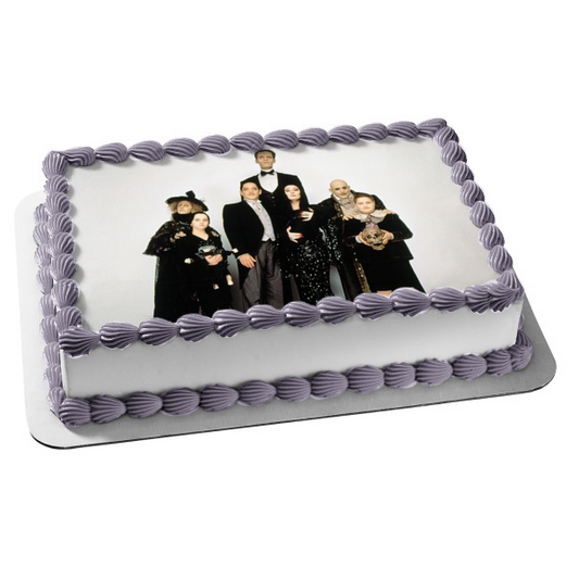 The Addams Family Movie Morticia Wednesday Uncle Fester Gomez Pugsley Grandmama Lurch Edible Cake Topper Image ABPID52417