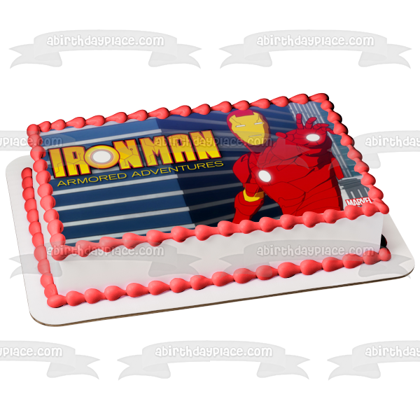 Imagen de decoración comestible para tarta Iron Man: Aventuras blindadas ABPID52421 
