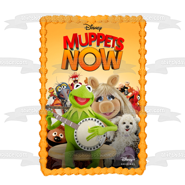 Muppets Now Disney Kermit the Frog Miss Piggy Gonzo Animal Fozzie the Bear Edible Cake Topper Image ABPID52438